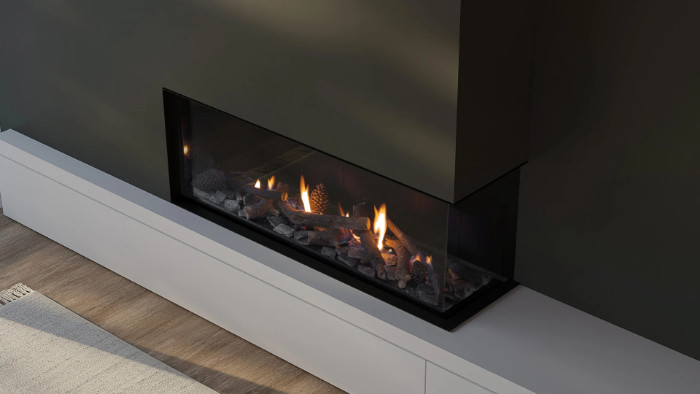 DN1150 LPG Corner Left Fireplace