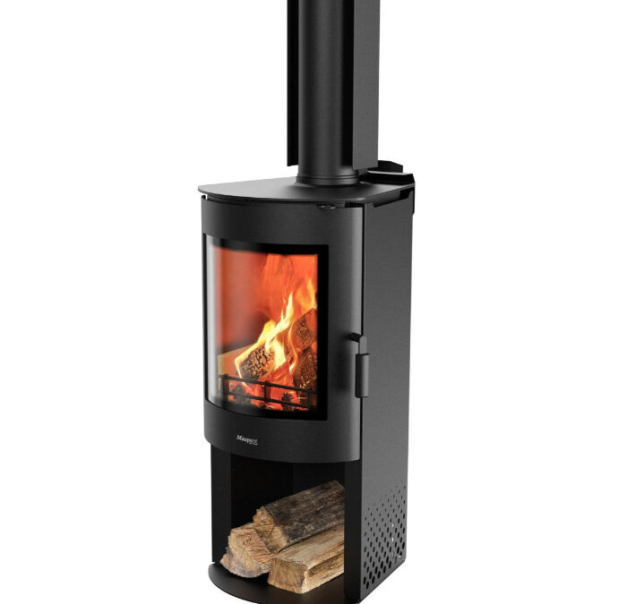 Akaroa Mk II Freestanding Wood Fire with Wood Stacker