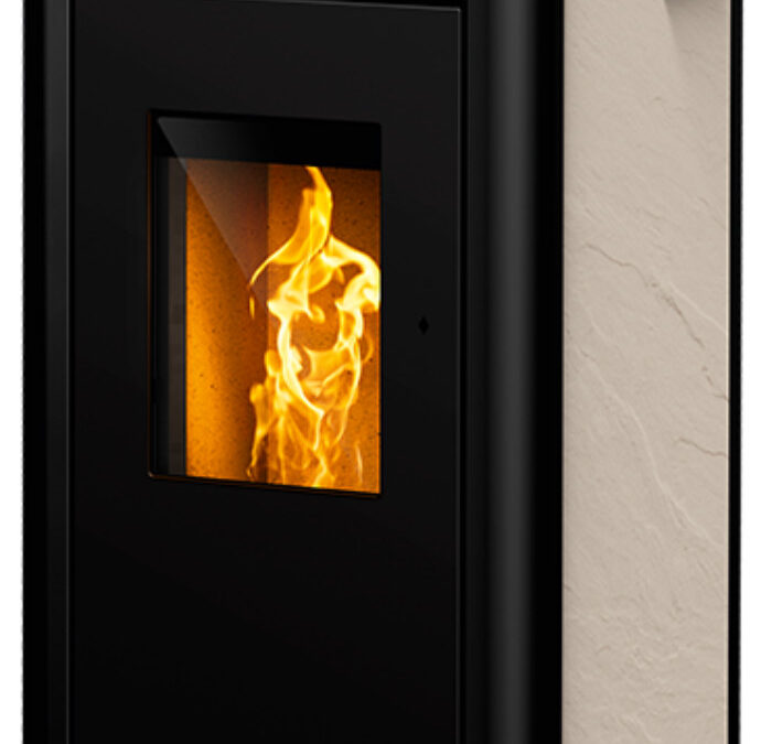Filo Freestanding Pellet Fire – Decor White