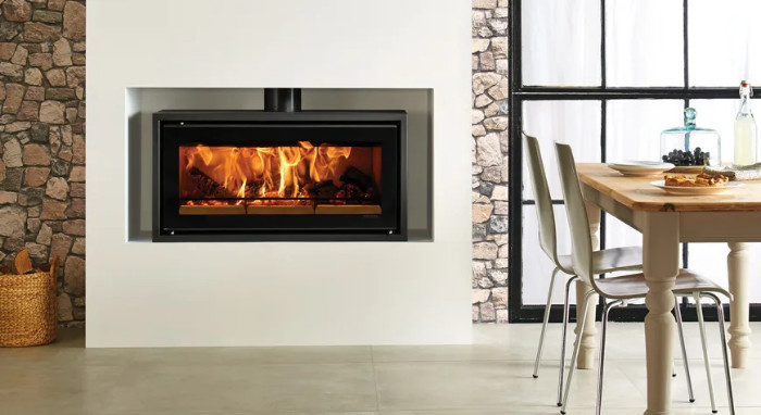 Studio 2 Direct-Air Inbuilt Rural Wood Fire and Starter Ring
