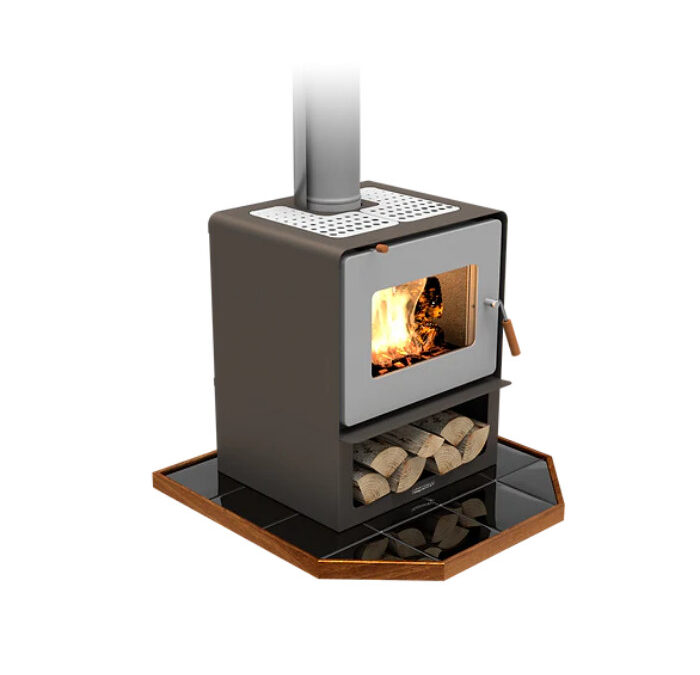 Flare Box Base in Metallic Brown