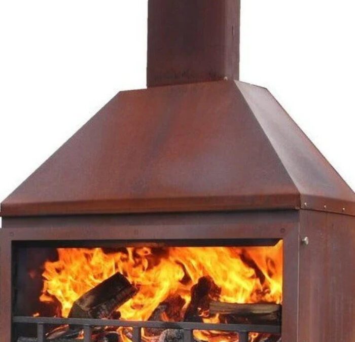 Denva Freestanding Outdoor Fire – Corten