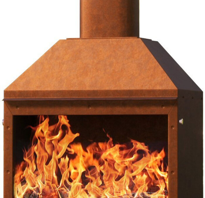 Zara Freestanding Outdoor Fire – Corten